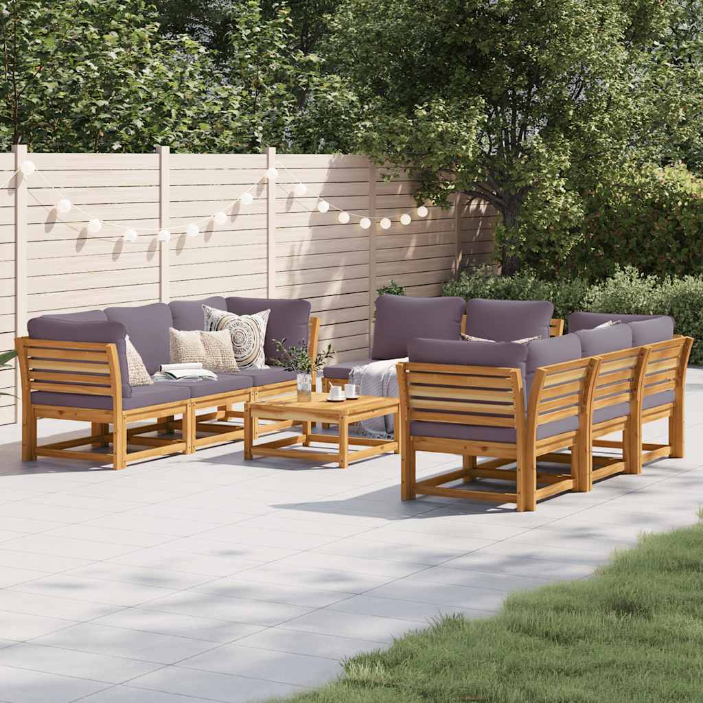 6-Tlg. Garten-Lounge-Set Mit Kissen Massivholz Akazie
