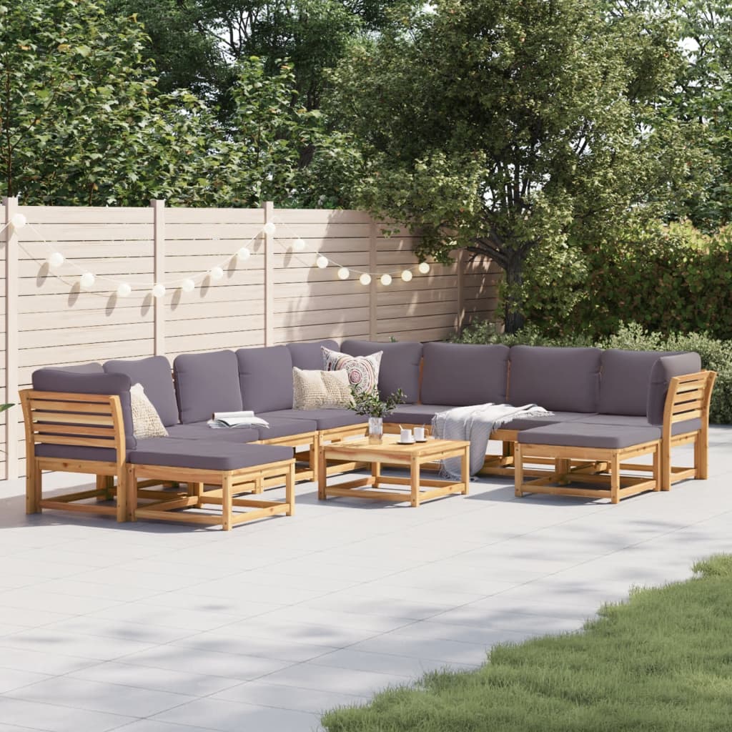 6-Tlg. Garten-Lounge-Set Mit Kissen Massivholz Akazie