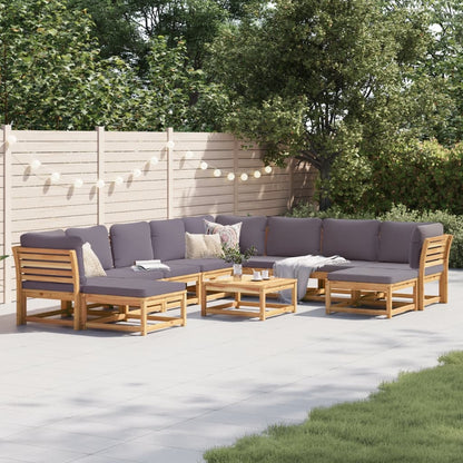 6-Tlg. Garten-Lounge-Set Mit Kissen Massivholz Akazie