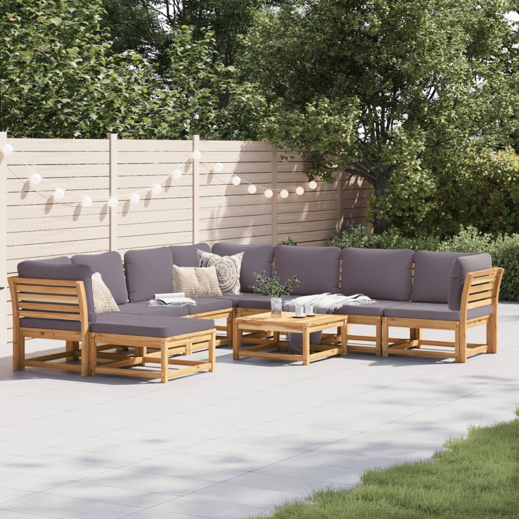 6-Tlg. Garten-Lounge-Set Mit Kissen Massivholz Akazie