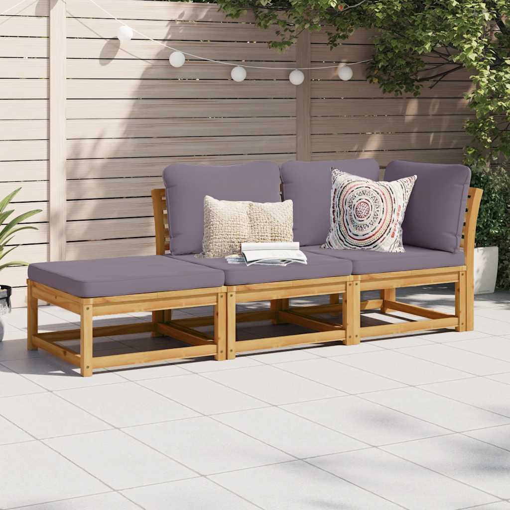 6-Tlg. Garten-Lounge-Set Mit Kissen Massivholz Akazie