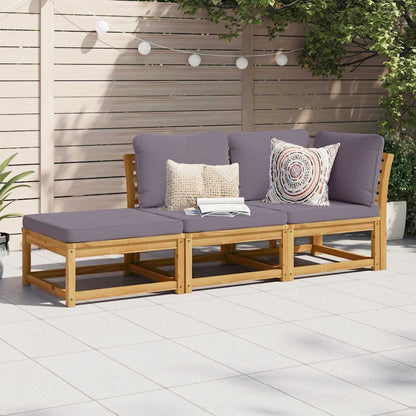 6-Tlg. Garten-Lounge-Set Mit Kissen Massivholz Akazie