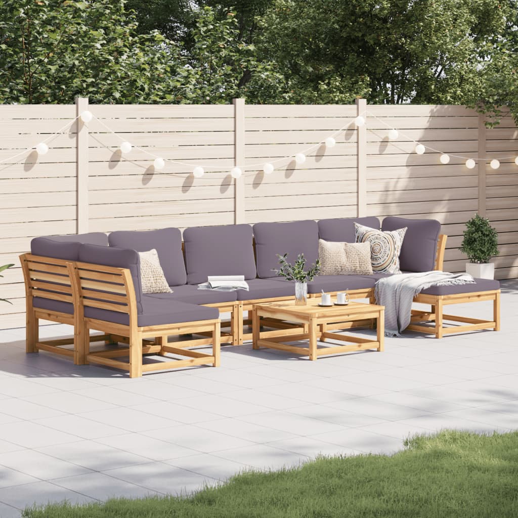 6-Tlg. Garten-Lounge-Set Mit Kissen Massivholz Akazie