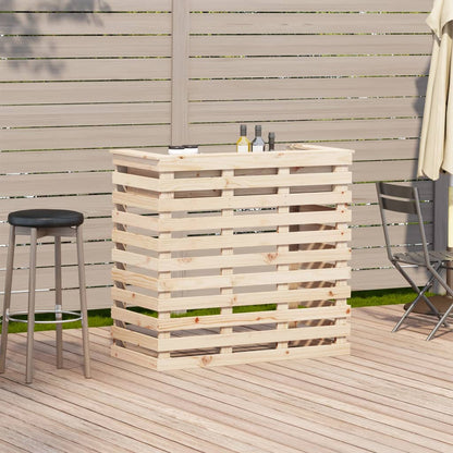 Gartenbar 113,5X50X103 Cm Massivholz Kiefer