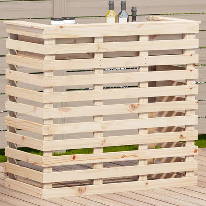 Gartenbar 113,5X50X103 Cm Massivholz Kiefer