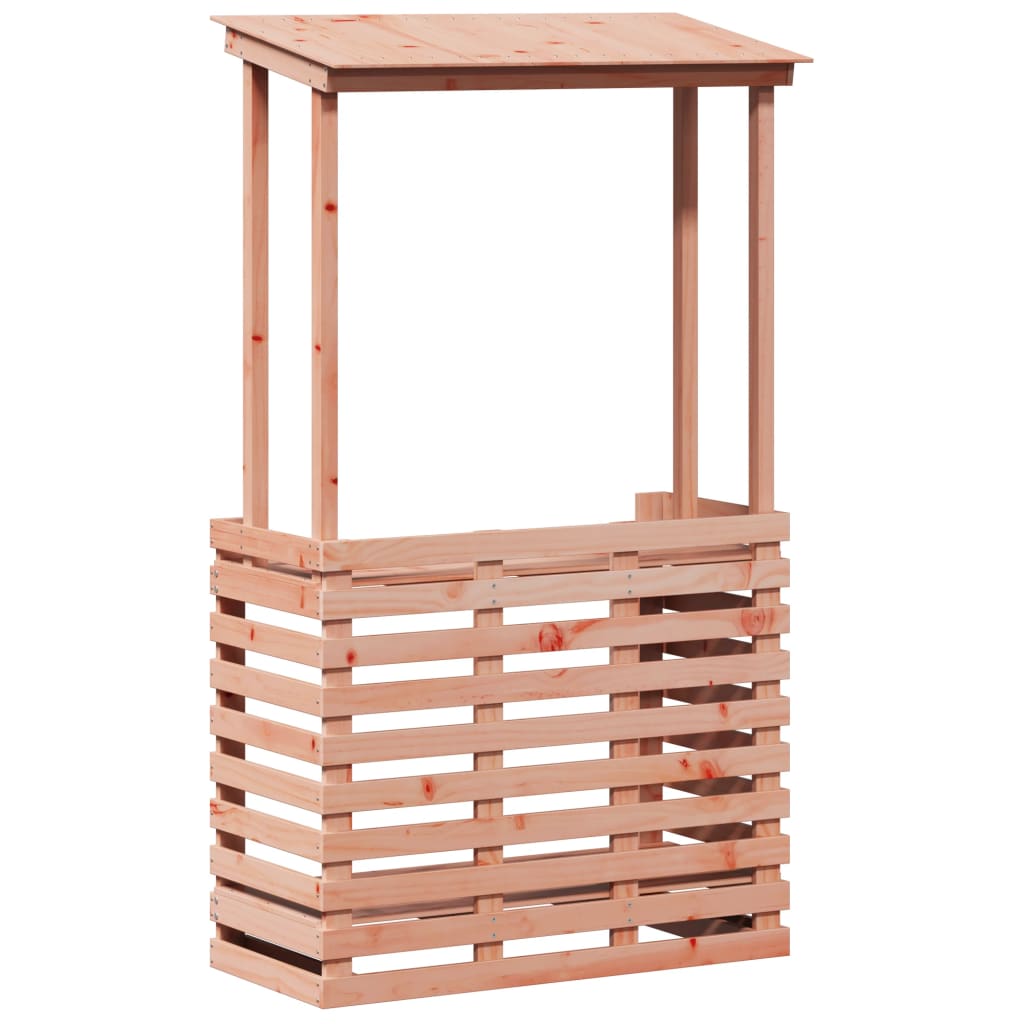 Gartenbar Mit Dach 112,5X57X195,5 Cm Massivholz Kiefer