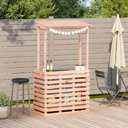 Gartenbar Mit Dach 112,5X57X195,5 Cm Massivholz Kiefer
