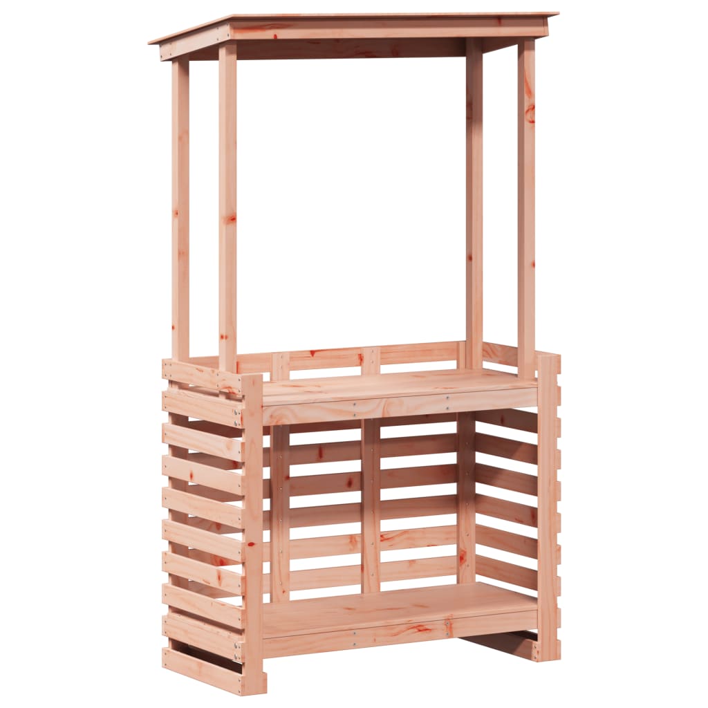 Gartenbar Mit Dach 112,5X57X195,5 Cm Massivholz Kiefer