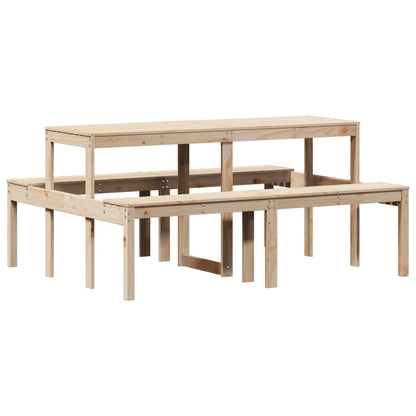 Picknicktisch 160X134X75 Cm Massivholz Kiefer