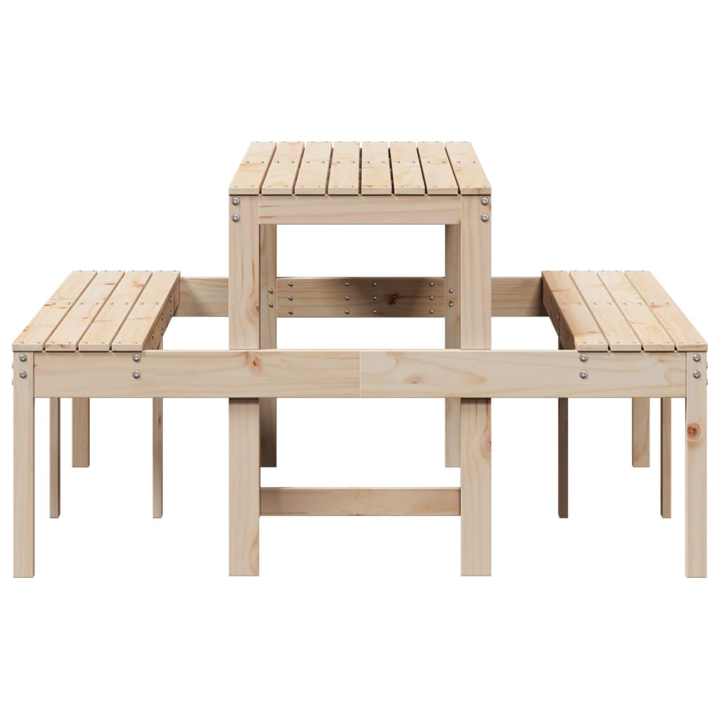 Picknicktisch 160X134X75 Cm Massivholz Kiefer
