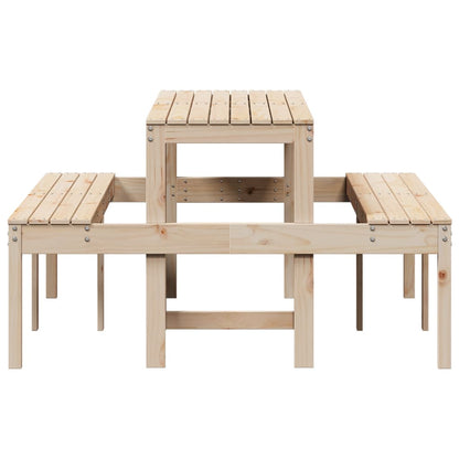 Picknicktisch 160X134X75 Cm Massivholz Kiefer