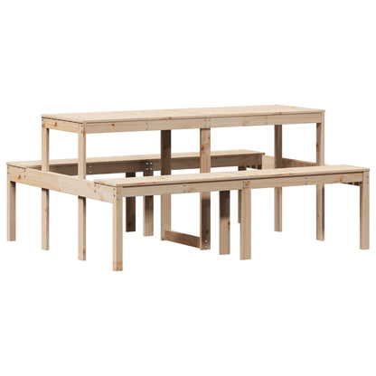 Picknicktisch 160X134X75 Cm Massivholz Kiefer
