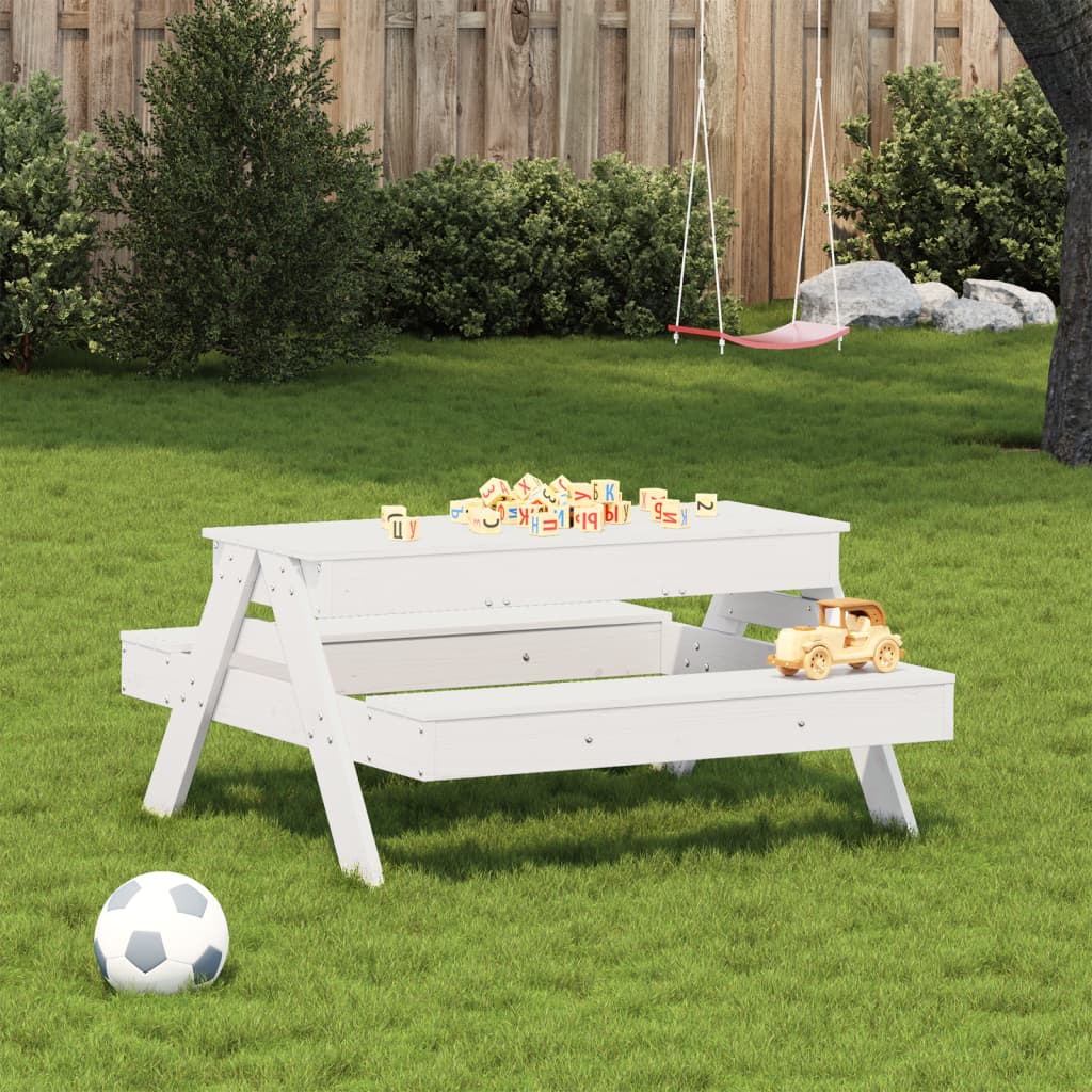 Picknicktisch Mit Sandkasten Für Kinder Massivholz Kiefer