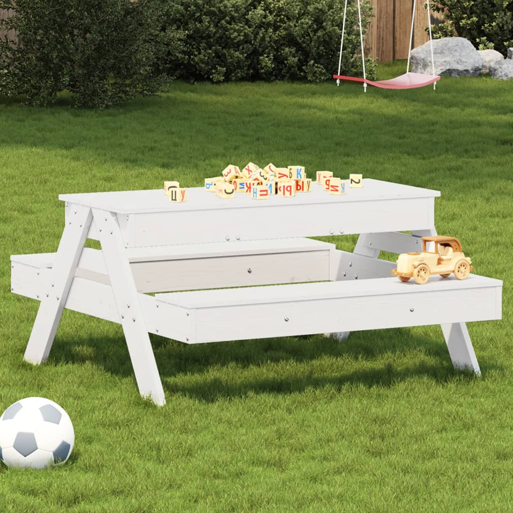Picknicktisch Mit Sandkasten Für Kinder Massivholz Kiefer