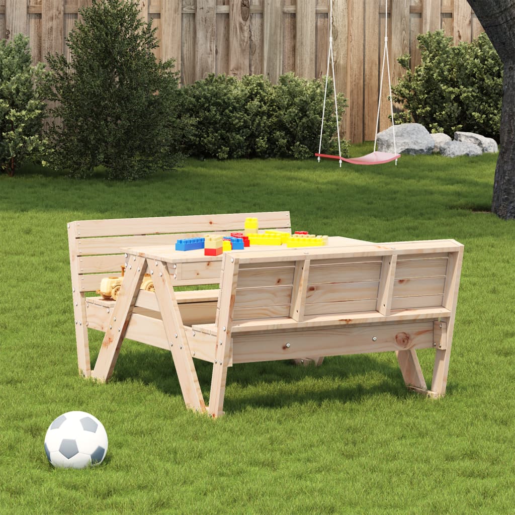 Picknicktisch Für Kinder 88X122X58 Cm Massivholz Kiefer
