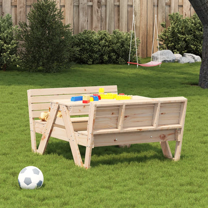 Picknicktisch Für Kinder 88X122X58 Cm Massivholz Kiefer