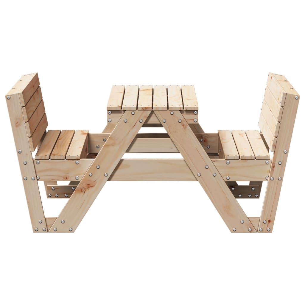 Picknicktisch Für Kinder 88X122X58 Cm Massivholz Kiefer