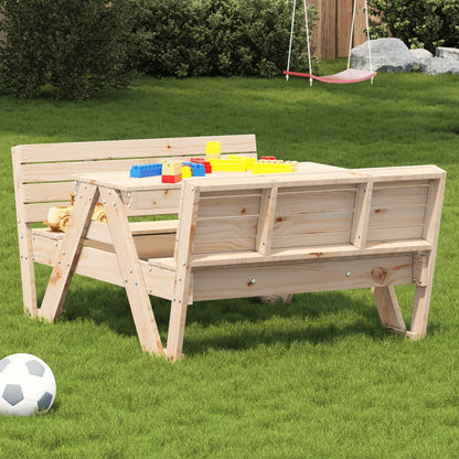 Picknicktisch Für Kinder 88X122X58 Cm Massivholz Kiefer