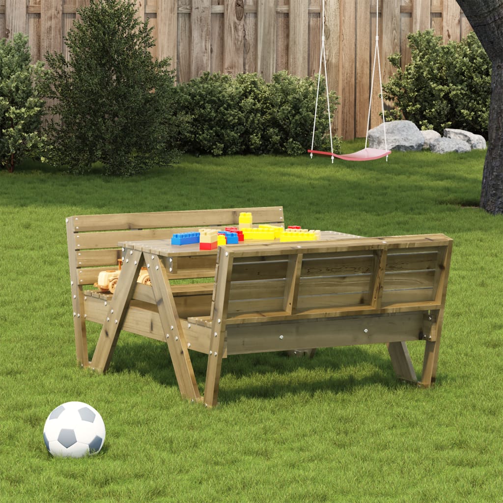 Picknicktisch Für Kinder 88X122X58 Cm Imprägniertes Kiefernholz