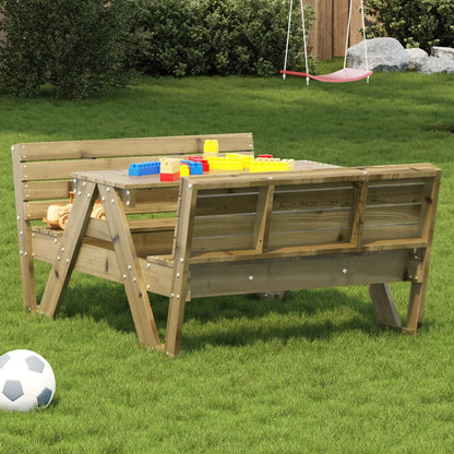 Picknicktisch Für Kinder 88X122X58 Cm Imprägniertes Kiefernholz