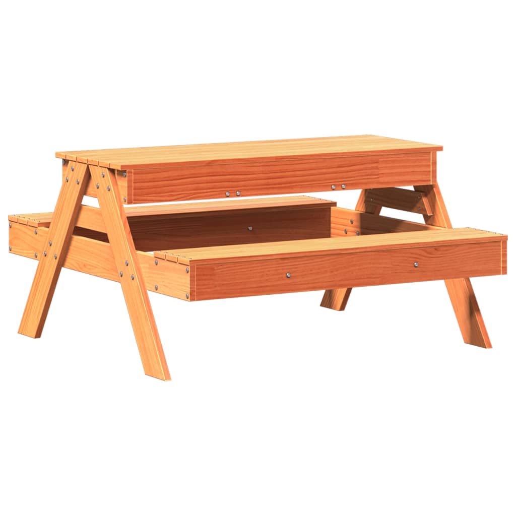 Picknicktisch Mit Sandkasten Für Kinder Wachsbraun Kiefernholz