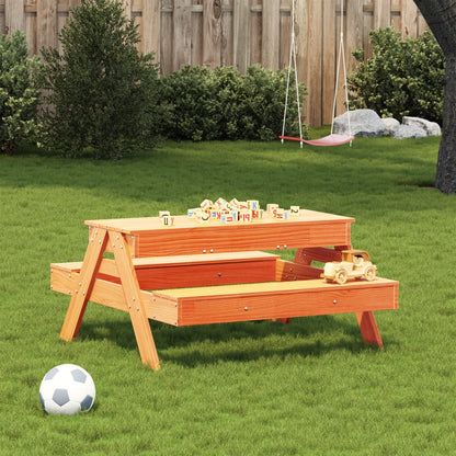 Picknicktisch Mit Sandkasten Für Kinder Wachsbraun Kiefernholz