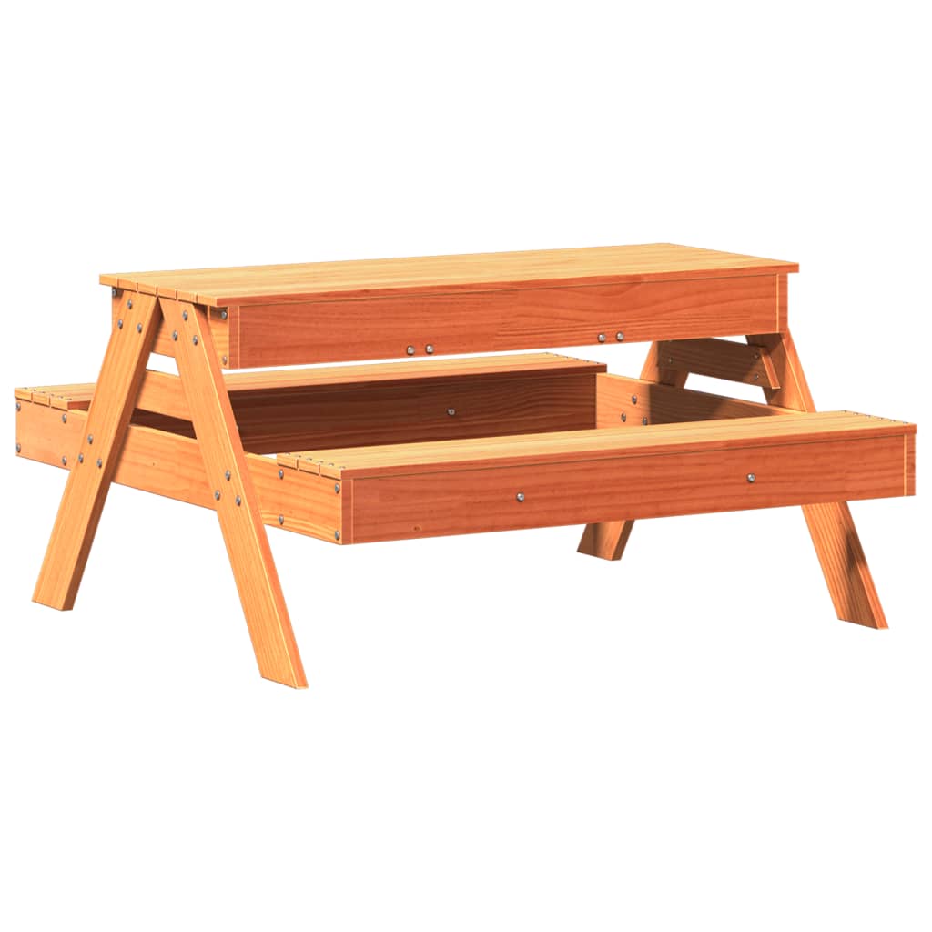 Picknicktisch Mit Sandkasten Für Kinder Wachsbraun Kiefernholz