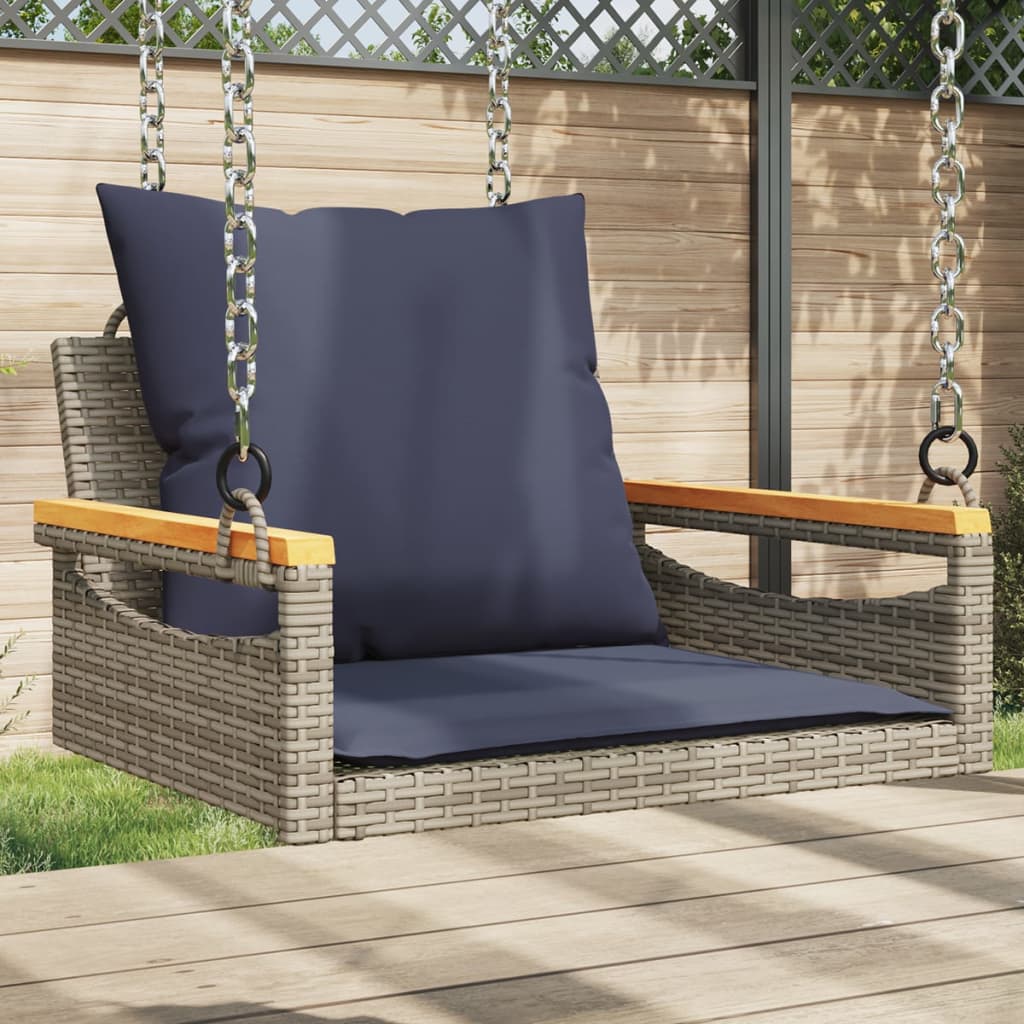 Hängesessel Mit Kissen 63X62X40 Cm Poly Rattan