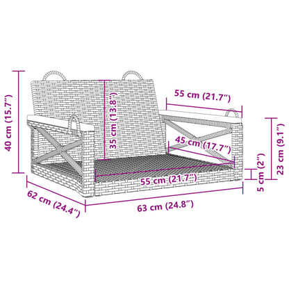 Hängesessel 63X62X40 Cm Poly Rattan