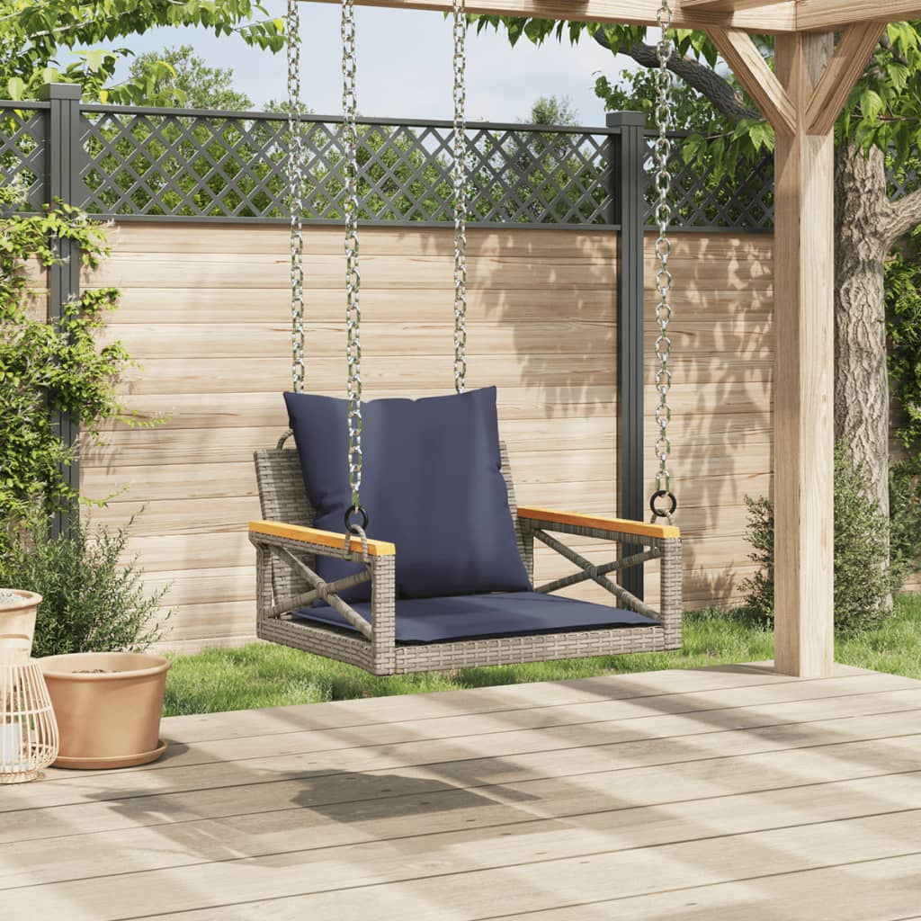 Hängesessel Mit Kissen 63X62X40 Cm Poly Rattan