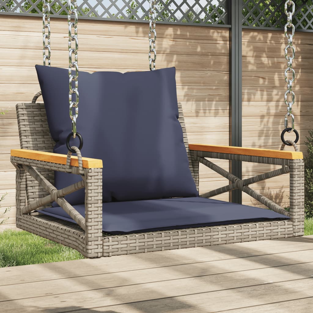 Hängesessel Mit Kissen 63X62X40 Cm Poly Rattan
