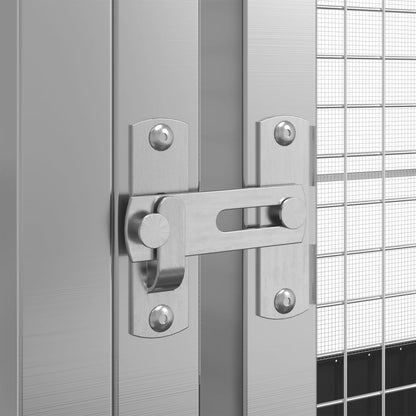 Voliere Mit Erweiterung Silber Stahl