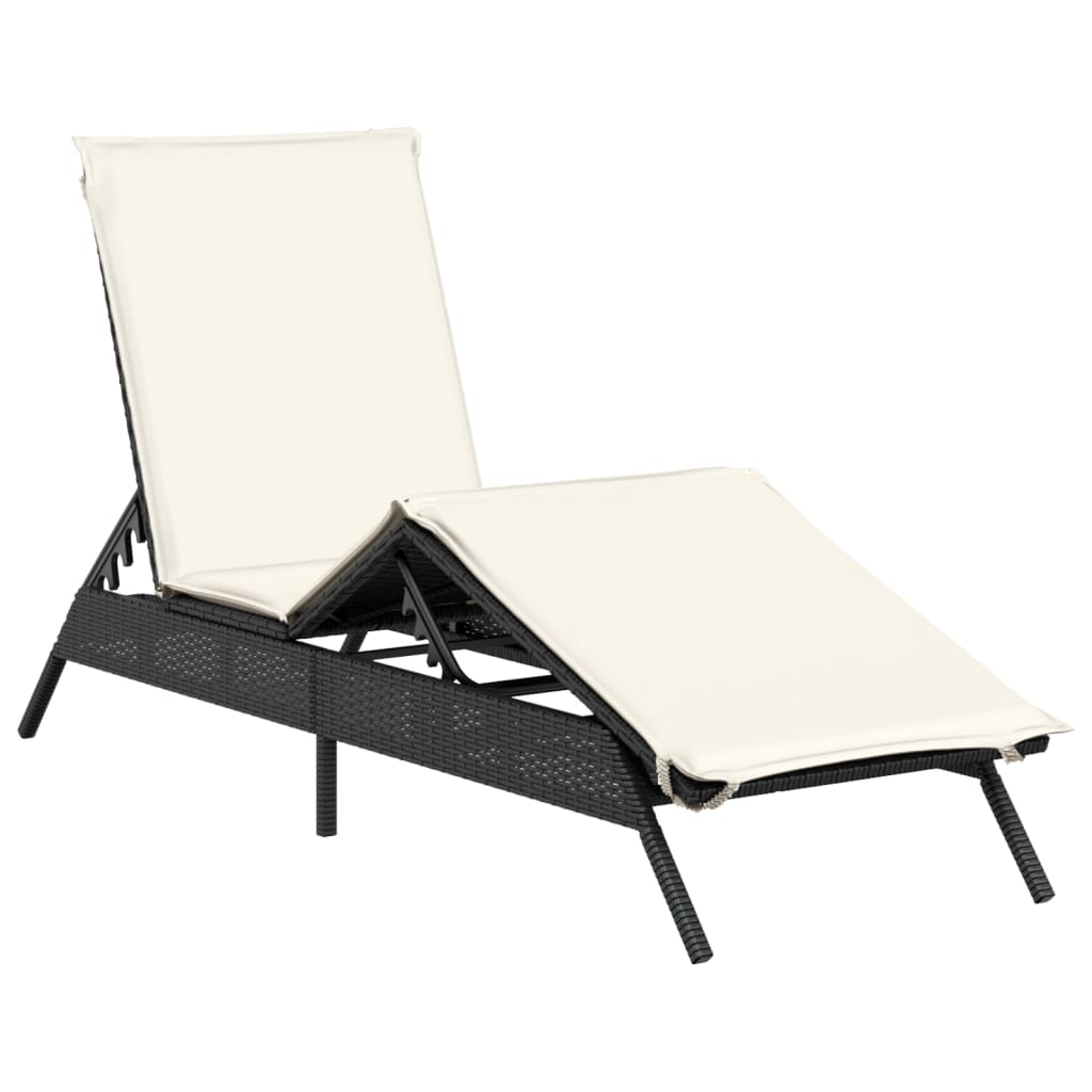Sonnenliege Mit Auflage Poly-Rattan