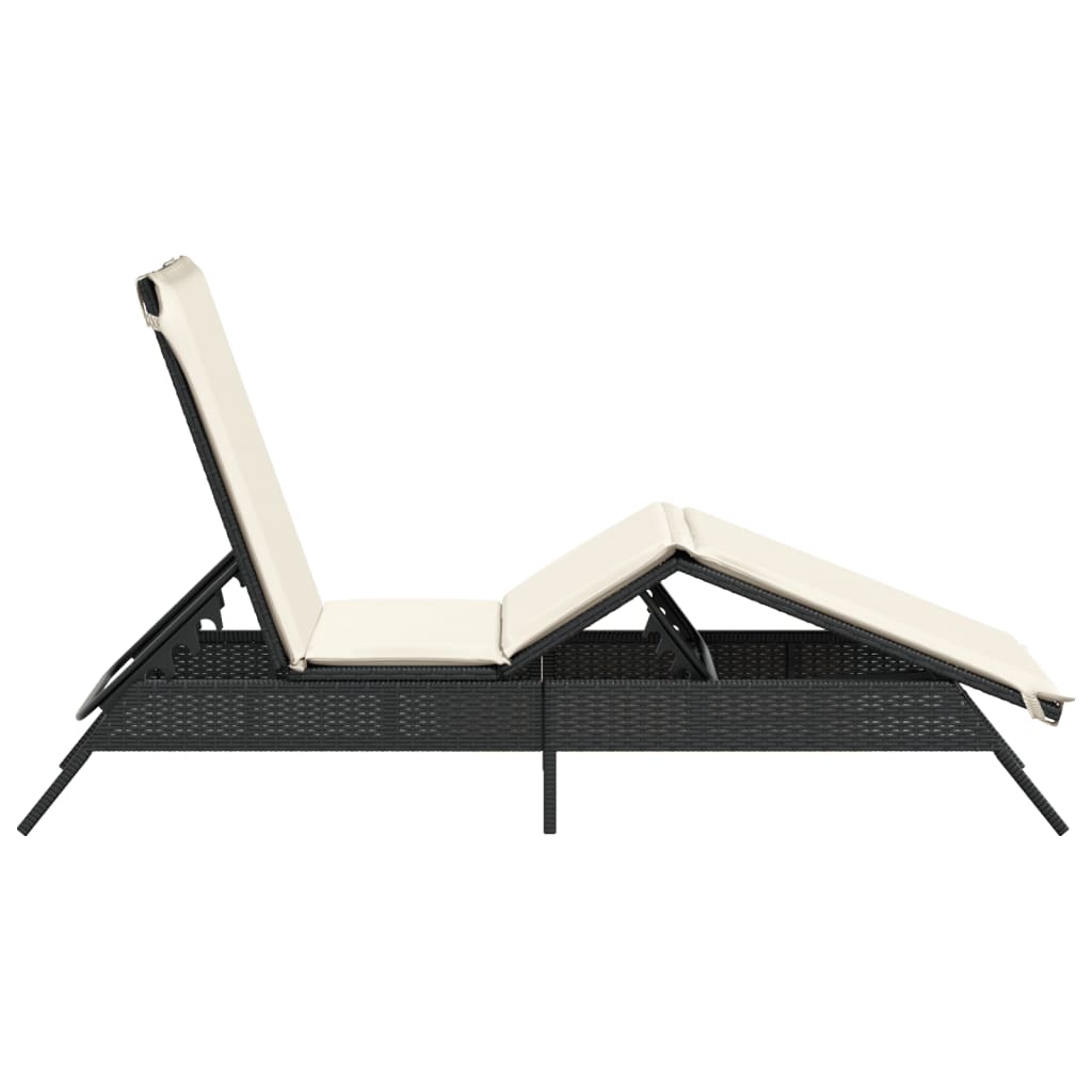 Sonnenliege Mit Auflage Poly-Rattan