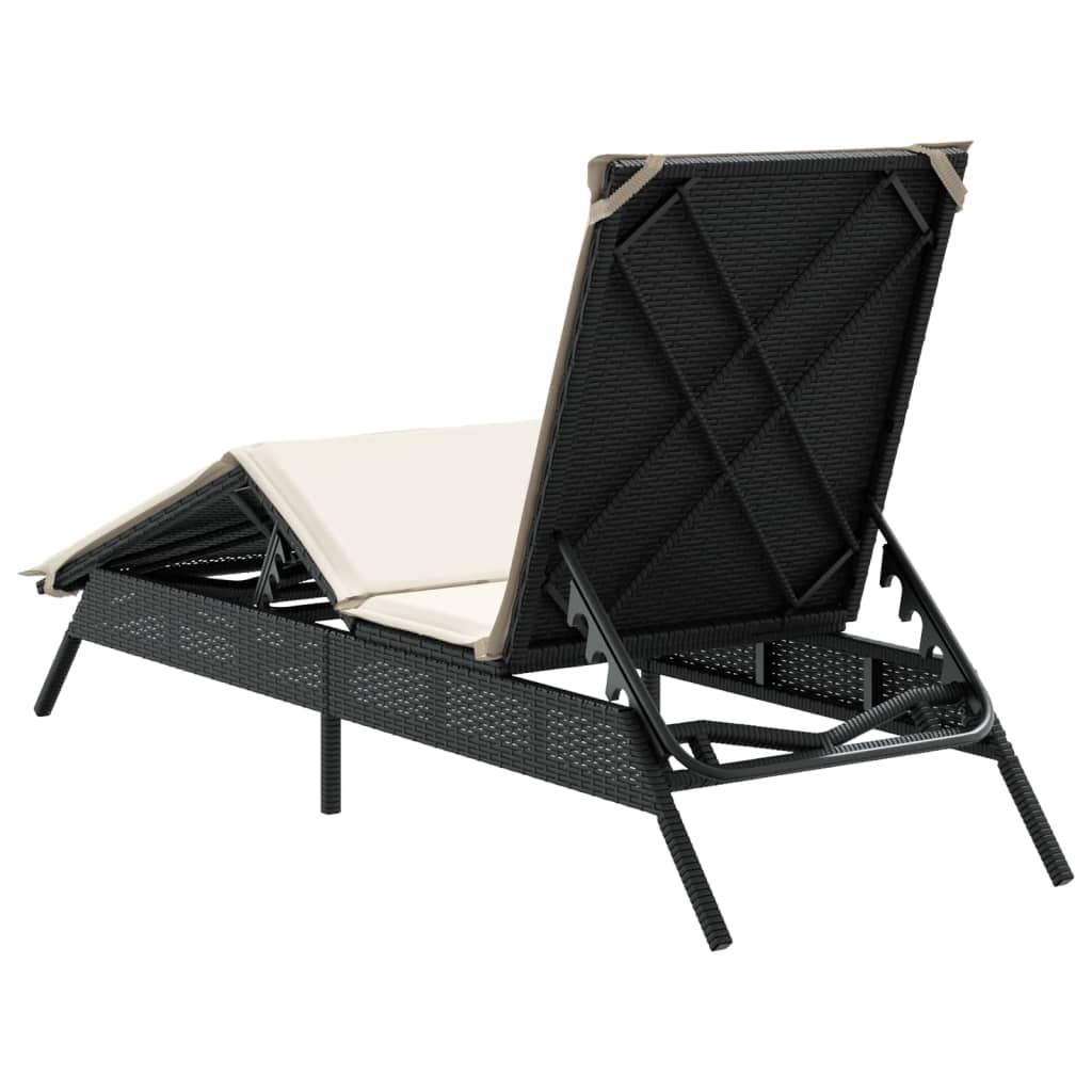 Sonnenliege Mit Auflage Poly-Rattan