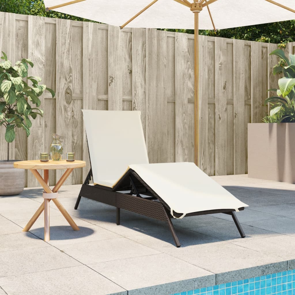 Sonnenliege Mit Auflage Poly Rattan