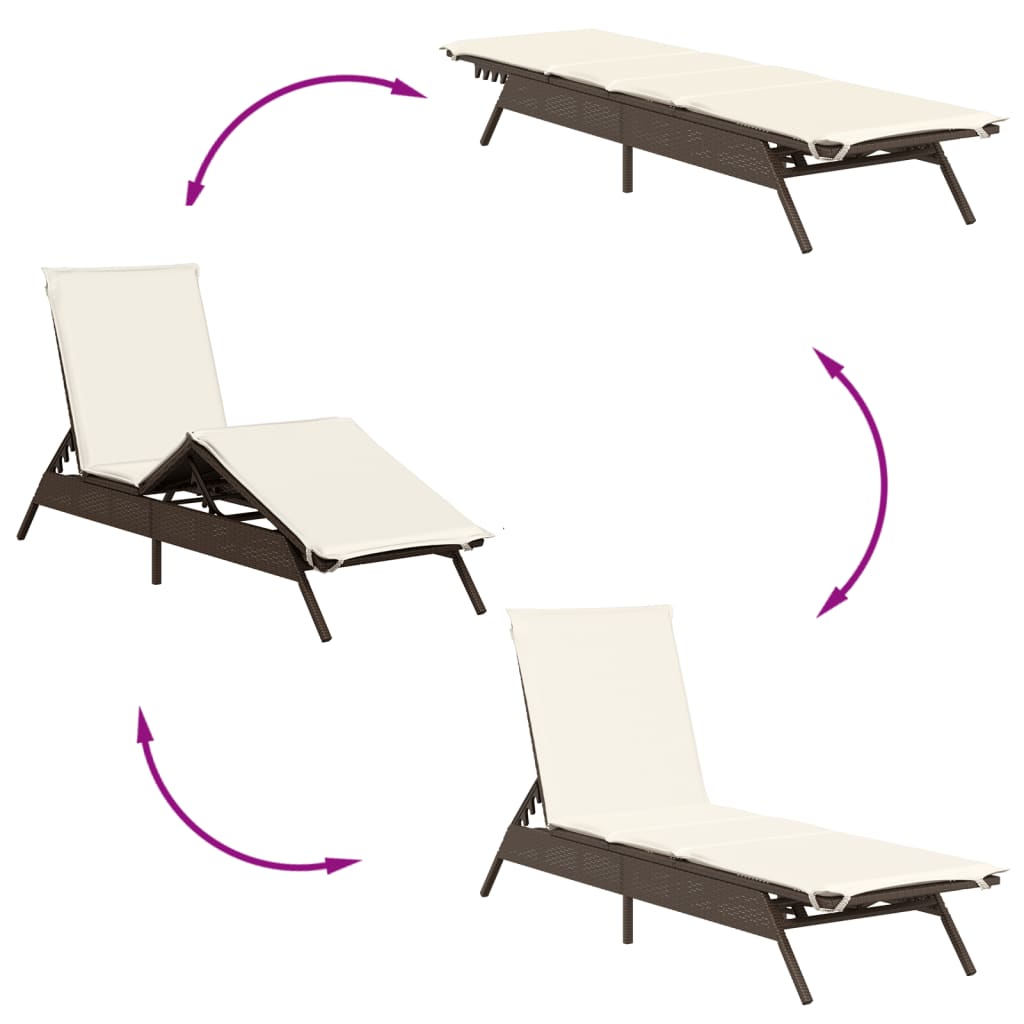 Sonnenliege Mit Auflage Poly Rattan