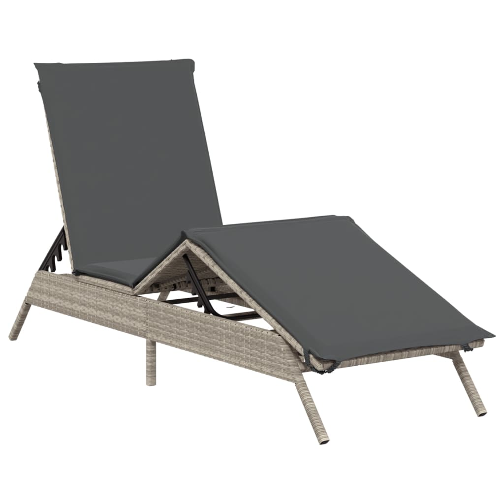 Sonnenliege Mit Auflage Poly Rattan
