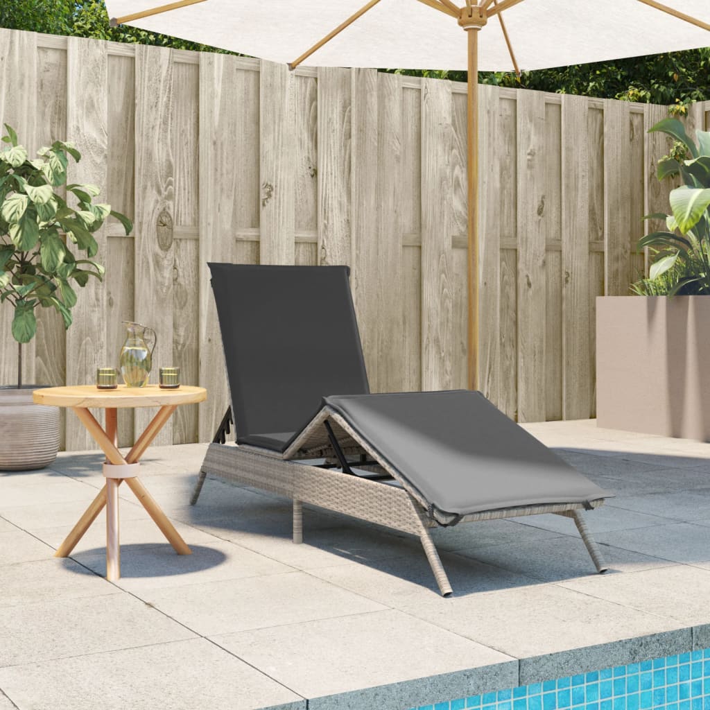 Sonnenliege Mit Auflage Poly Rattan