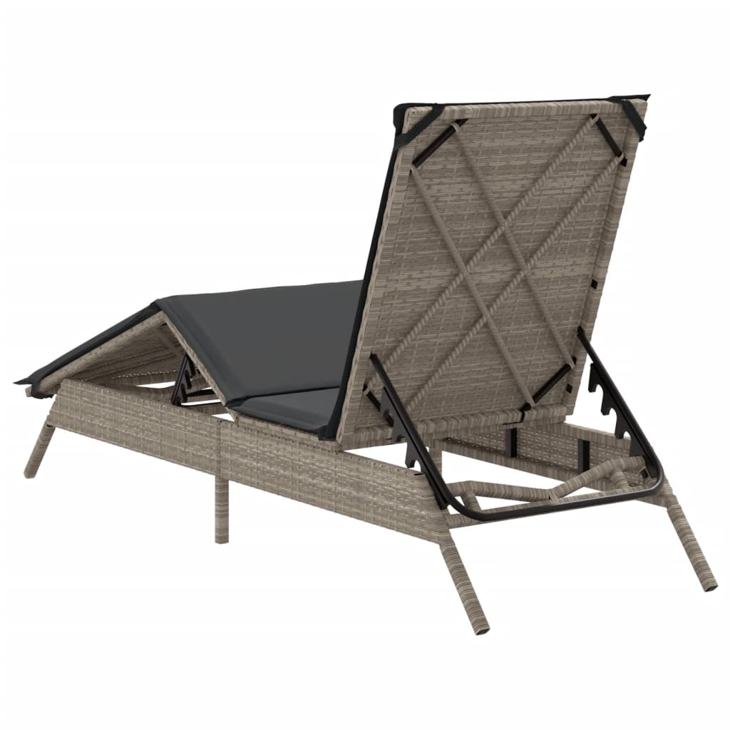 Sonnenliege Mit Auflage Poly Rattan