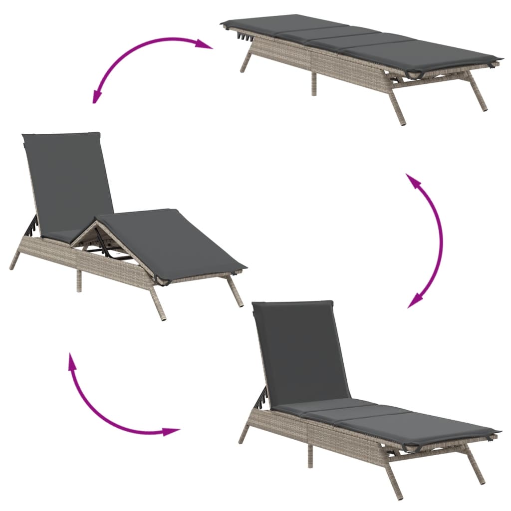 Sonnenliege Mit Auflage Poly Rattan
