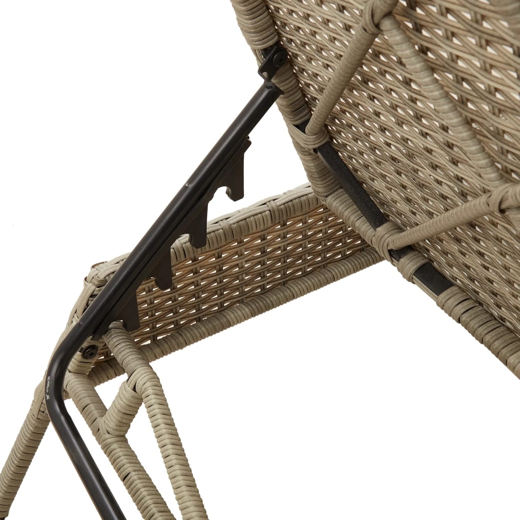 Sonnenliege Mit Auflage Poly Rattan