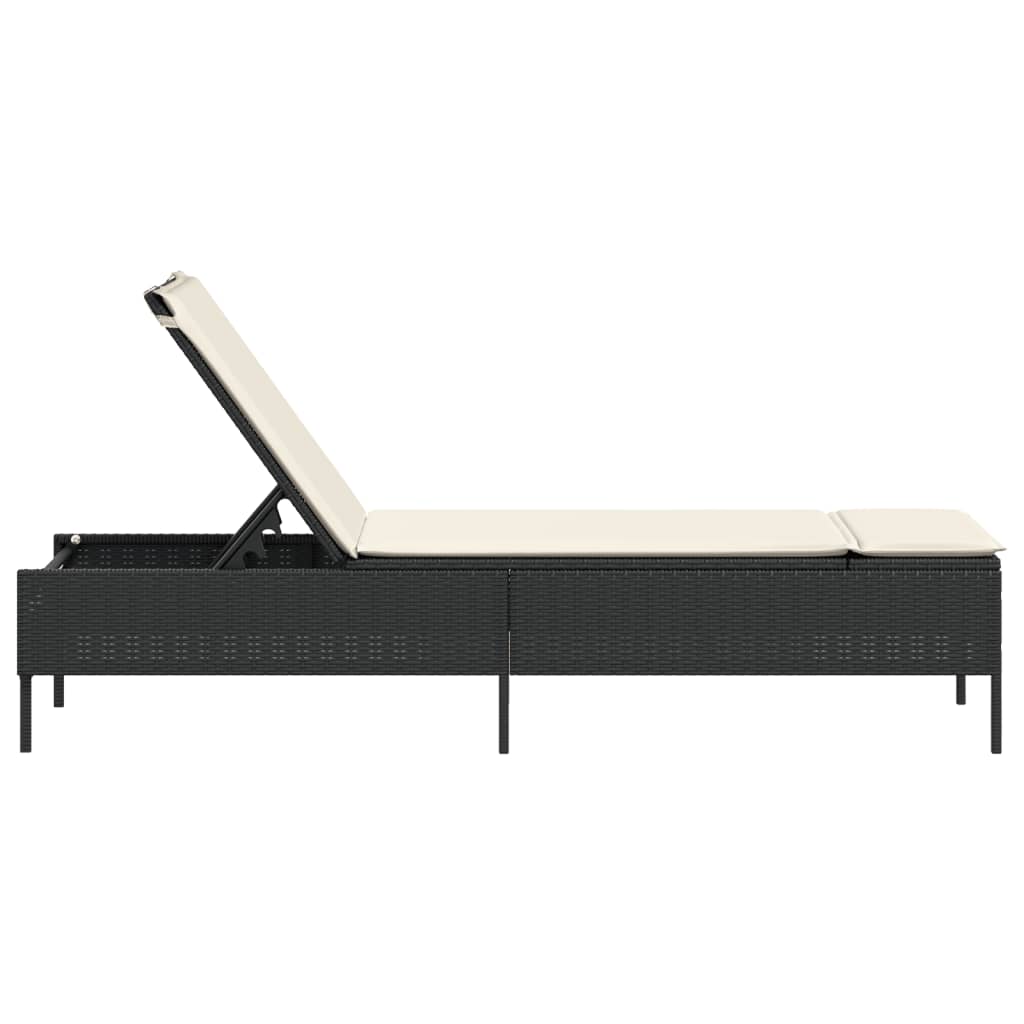Sonnenliege Mit Auflage Poly-Rattan