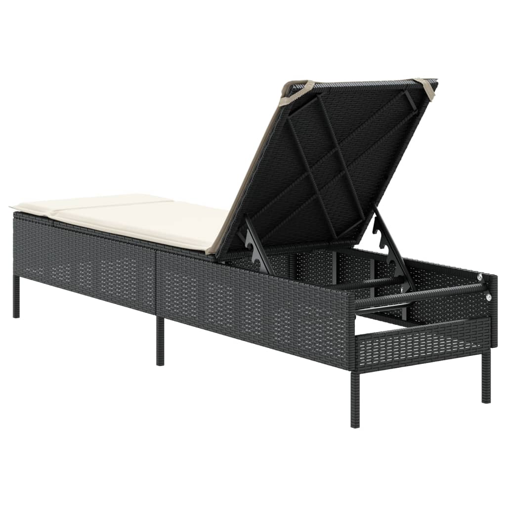 Sonnenliege Mit Auflage Poly-Rattan