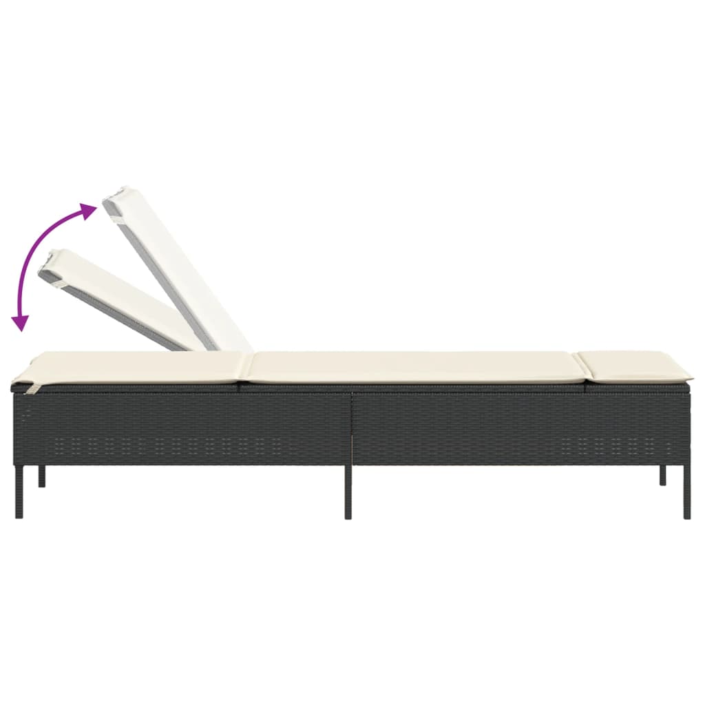 Sonnenliege Mit Auflage Poly-Rattan