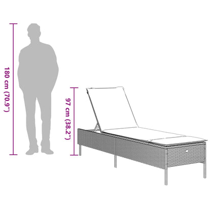 Sonnenliege Mit Auflage Poly-Rattan