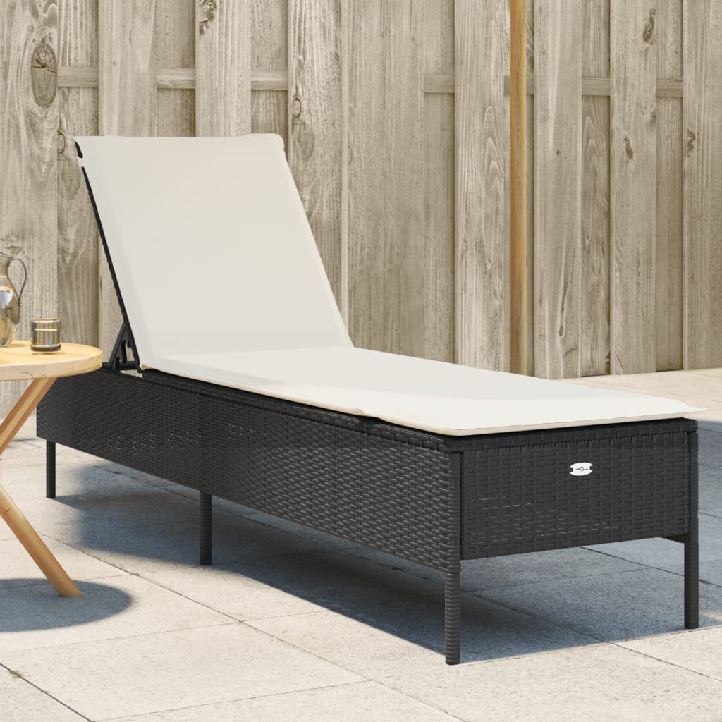 Sonnenliege Mit Auflage Poly-Rattan