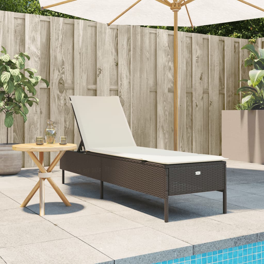 Sonnenliege Mit Auflage Poly Rattan