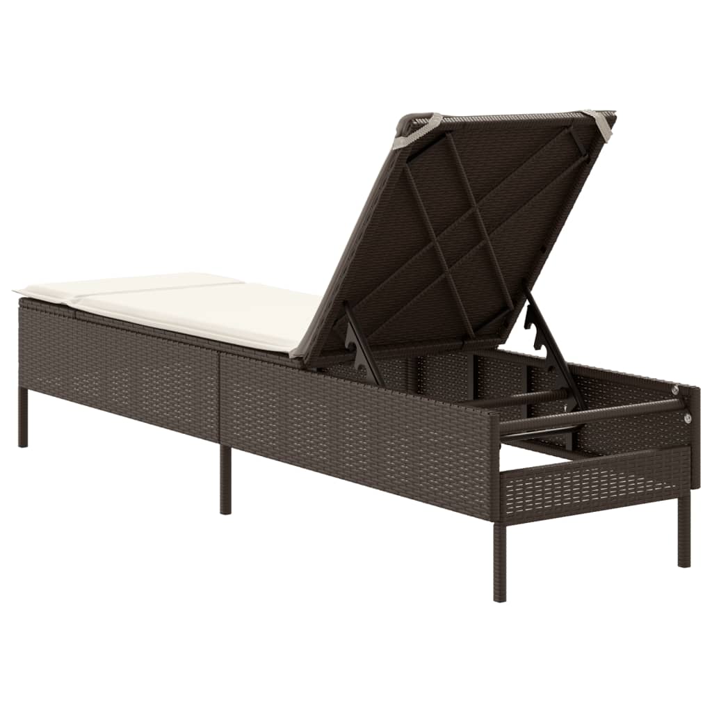 Sonnenliege Mit Auflage Poly Rattan