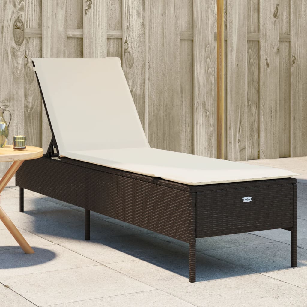 Sonnenliege Mit Auflage Poly Rattan